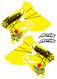 Suzuki VK Rise Black on Yellow color way semi custom shroud decals. Customize with your sponsor logos.