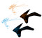 Various color ways of the KTM Vk Rise series non custom shroud decals.