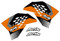 KTM VK Series Black/Orange Non Custom Shroud Decals.