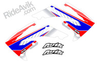 Red white blue color way shown