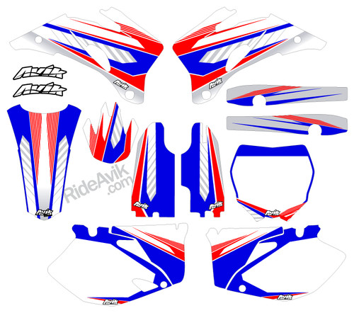 Customize with your sponsor logos, choice of highlight colors and number plate details.