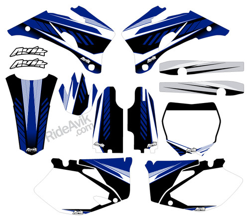 Customize with your choice of sponsor logos, highlight colors, and number plate details.