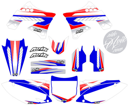 Customize with your choice of sponsor logos, and number plate details.