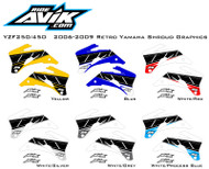 2006-2009 YZF250/YZF450 Yamaha Retro Style Shroud Graphics