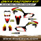 Onyx Factory Honda Semi Custom Graphic Kit Black/Red/Yellow highlight