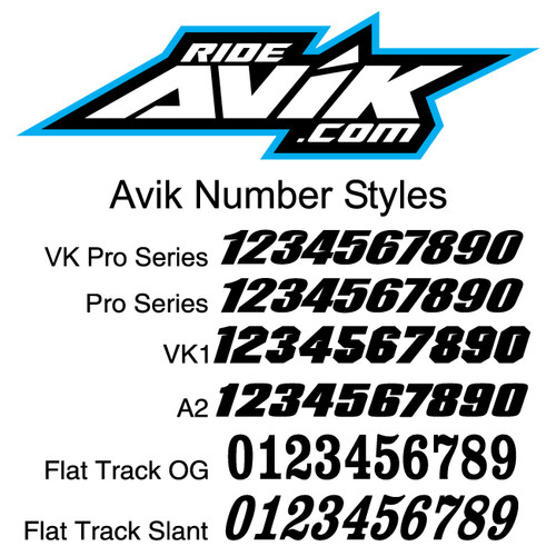 Avik number styles for custom pre printed backgrounds
