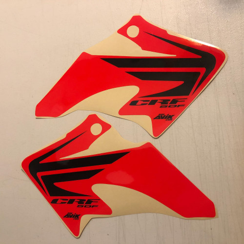 CRF50 Wing Shroud Graphics Red Background