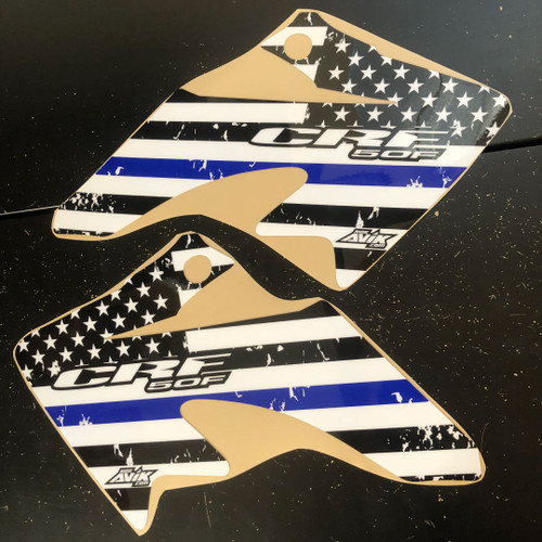 Honda CRF50 Thin Blue Line Graphics