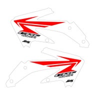 CRF450x 2005-2016 Stock replica Shroud graphics style White/Red