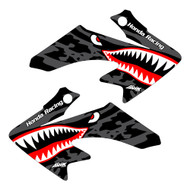 CRF50 bomber shroud graphics black/gray camo