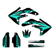 CRF150R oem replica updated mint/black graphic kit