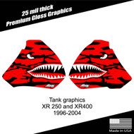 XR250 XR400 96-04 Bomber shroud graphics red/black camo