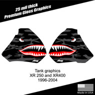 XR250 XR400 96-04 Bomber shroud graphics black/gray camo