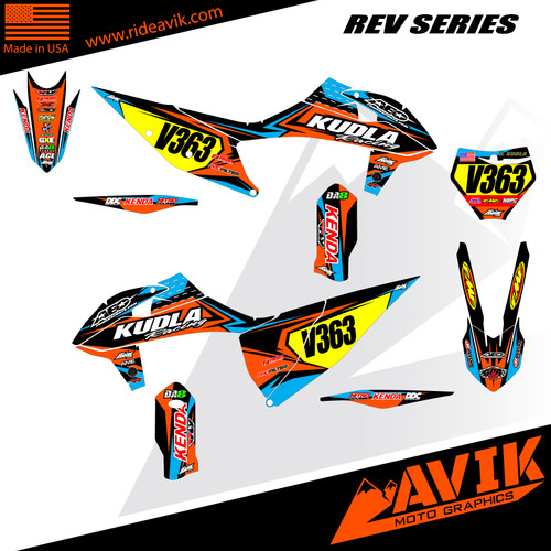 customize the kit with your choice of logos, and you can even change the colors in the design. Example, turn all cyan to red.