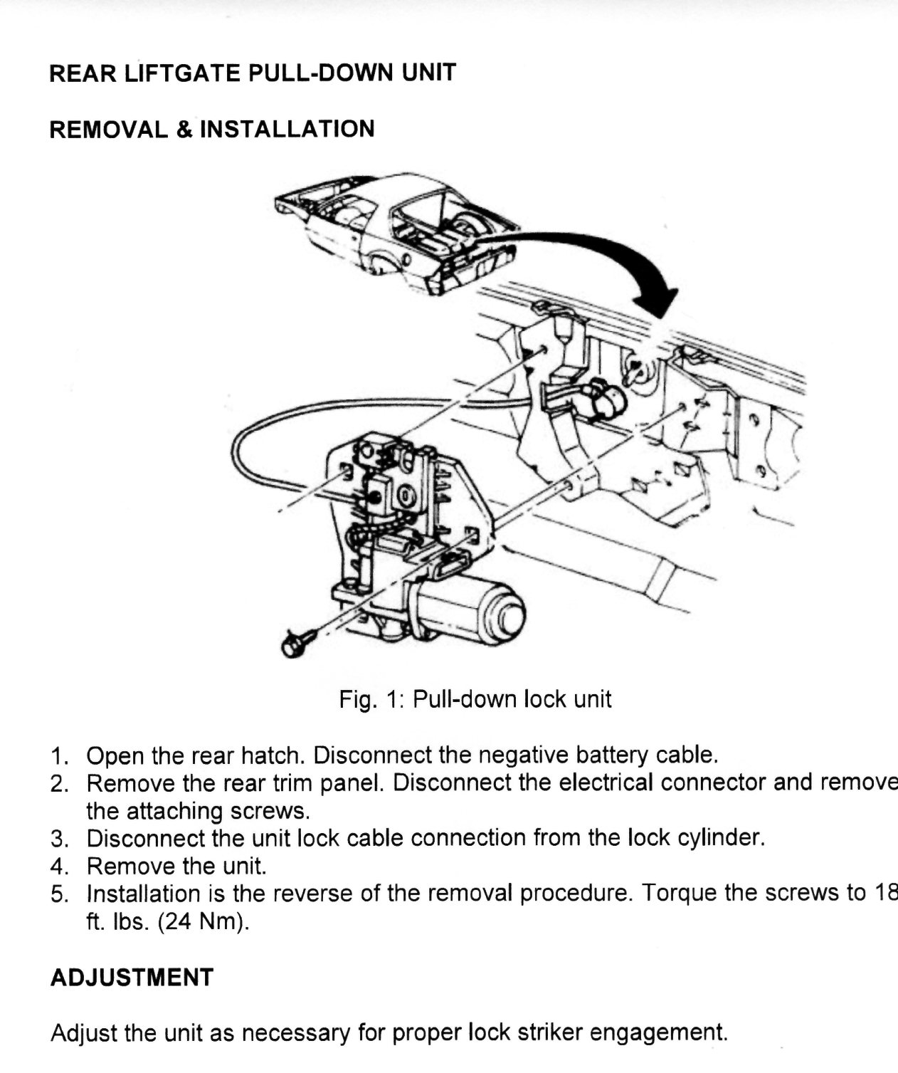 1991-92 Camaro Firebird GM Hatch Pull Down Assembly ... 92 camaro deck lid wiring diagram 
