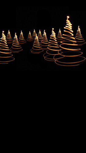 Whirling Christmas Trees Backdrop