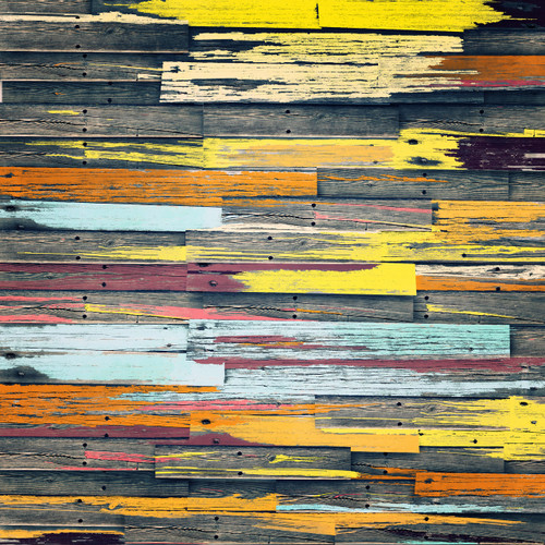 Faded Pastel Planks Floor