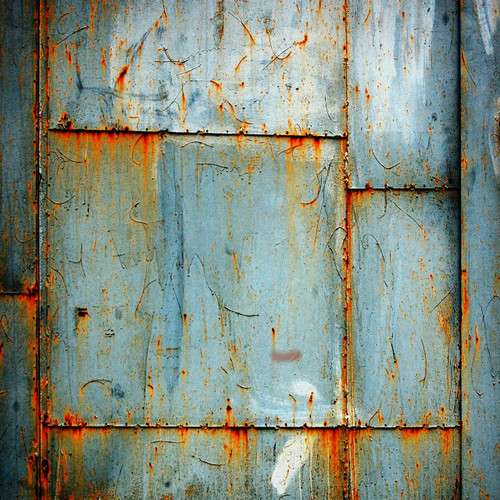 Blue Rusted Metal Floor