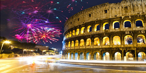 Rome at Night Wide Format