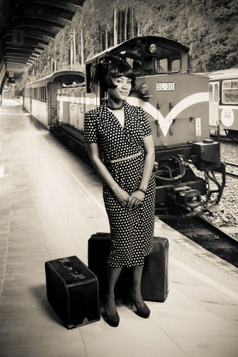Red Train Backdrop