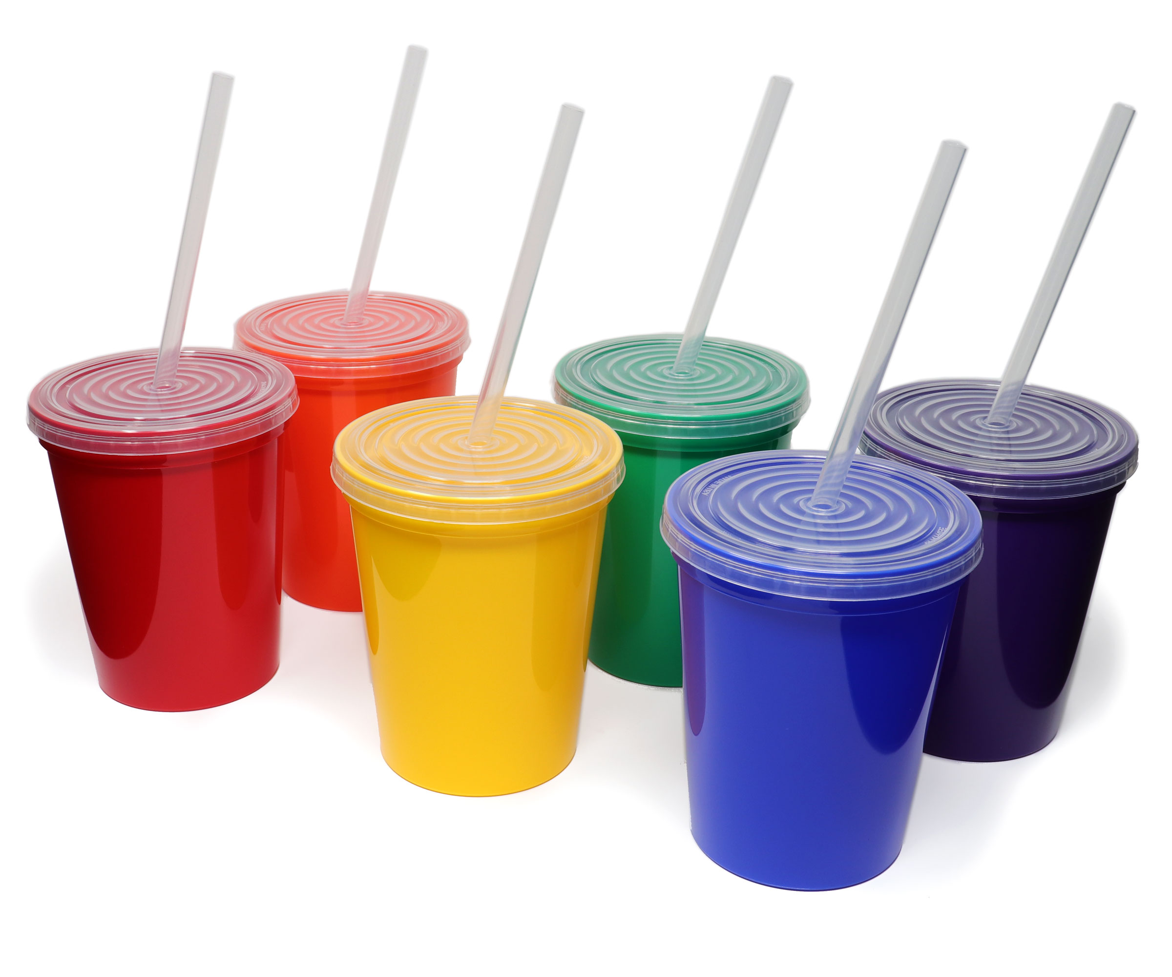 Cups lids and straws