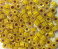 Millefiori Yellow Red Flowers 6-7mm
