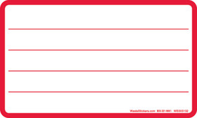 3 x 5 blank name tag decal
