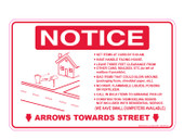 6 x 9" Notice Cart Instructions Decal, At Curb By 5:00 AM