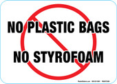 5 x 7" No Plastic Bags, No Styrofoam Decal