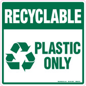 6 x 6" Recyclable Plastic Only Decal