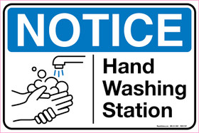 8 x 12 notice hand washing station decal