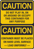 7X10 Caution Do Not Play & Container Must Be Place