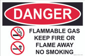 12 x 18" Danger Flammable Gas 