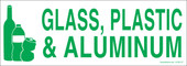 3 x 8.5" Glass, Plastic & Aluminum Sticker