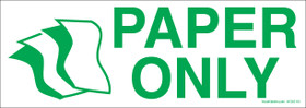 Paper only recycling sticker