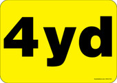5 x 7" 4 Yard Container Decal