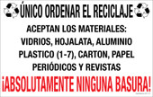 7 x 11" Spanish Single Sort Recycling Absolutely No Garbage Sticker Decal