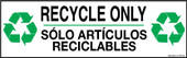 4 x 12" Recycle Only Bilingual Sticker Decal