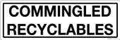 4 x 12" Commingled Recyclables Sticker Decal