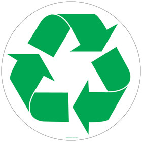 12 Inch Recycling Symbol Sticker