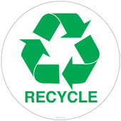 12 Inch Circle Recycling Sticker