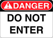 Danger Decal Do Not Enter Sticker