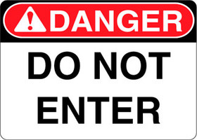 Danger Decal Do Not Enter Sticker
