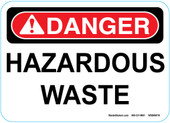 5 x 7" Danger Hazardous Waste Sticker Decal