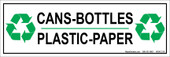 Cans Bottles Plastic Paper Recycling Sticker