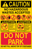11 x 17" Caution No Hazardous Wastes Accepted