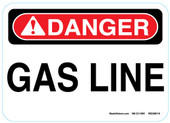 5 x 7" Danger Gas Line Sticker Decal