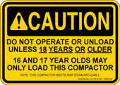 5 x 7" Caution Do Not Operate Unless 18 Decal