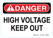 5 x 7" Danger High Voltage Keep Out Sticker Decal