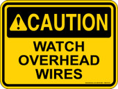 9 x 12" Watch Overhead Wires Decal